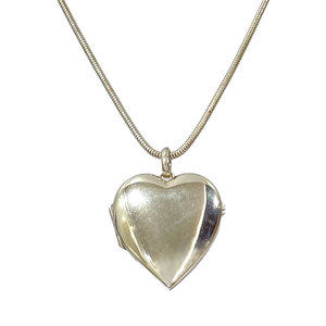 Tiffany Rare Heart Locket Necklace Silver
